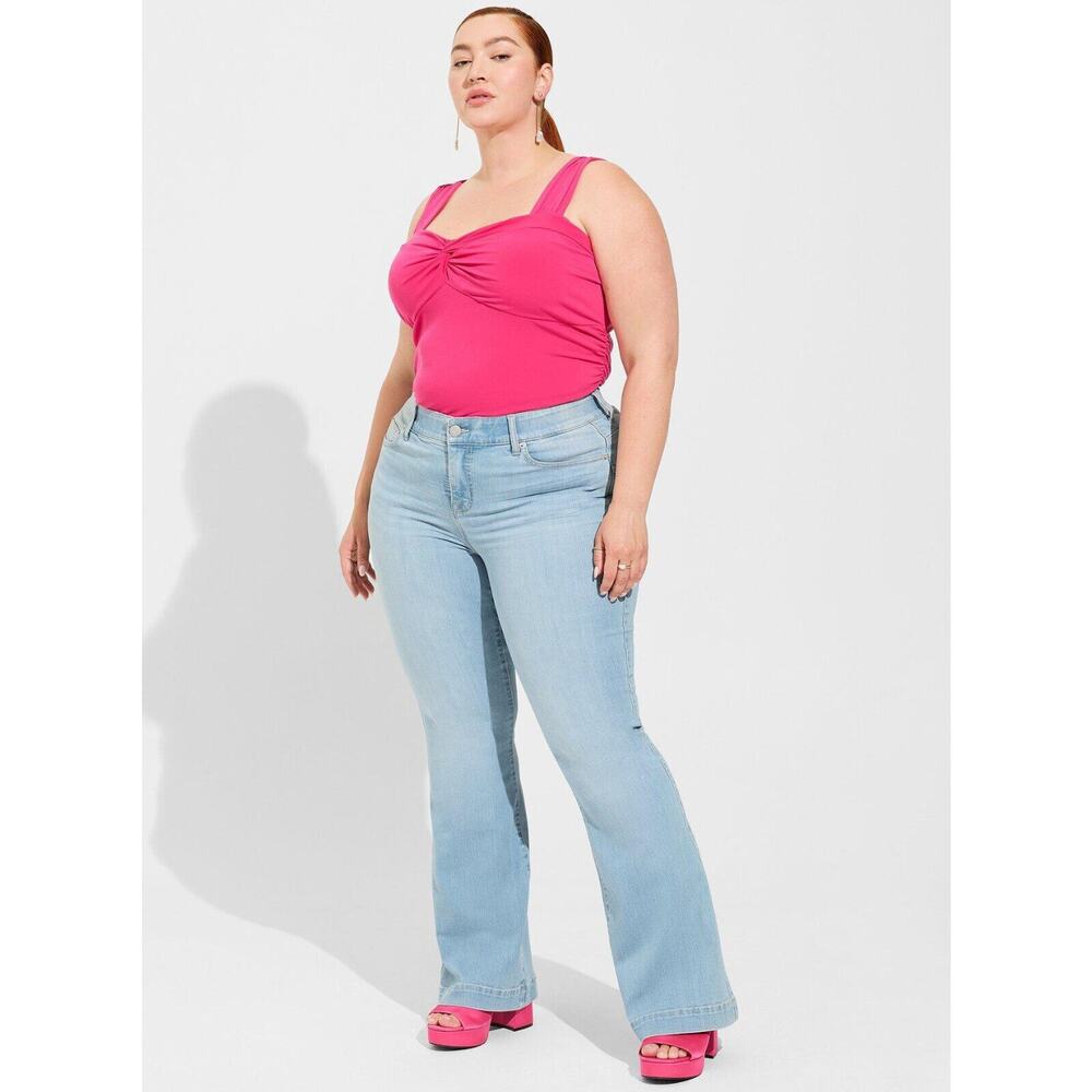 NWT Torrid Sleeveless Studio Knit Sweetheart Twist Top Pink Tank Plus Size 4 4X - Picture 4 of 6